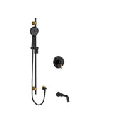 Riobel Momenti 2-Way System 1244 with Spout, Hand Shower Rail and J Shaped Handles