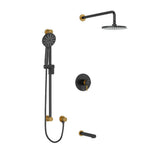 Riobel Riu 3-Way Shower System Trim with Hand Shower Rail, Shower Head and Spout TKIT1345RUTMKN