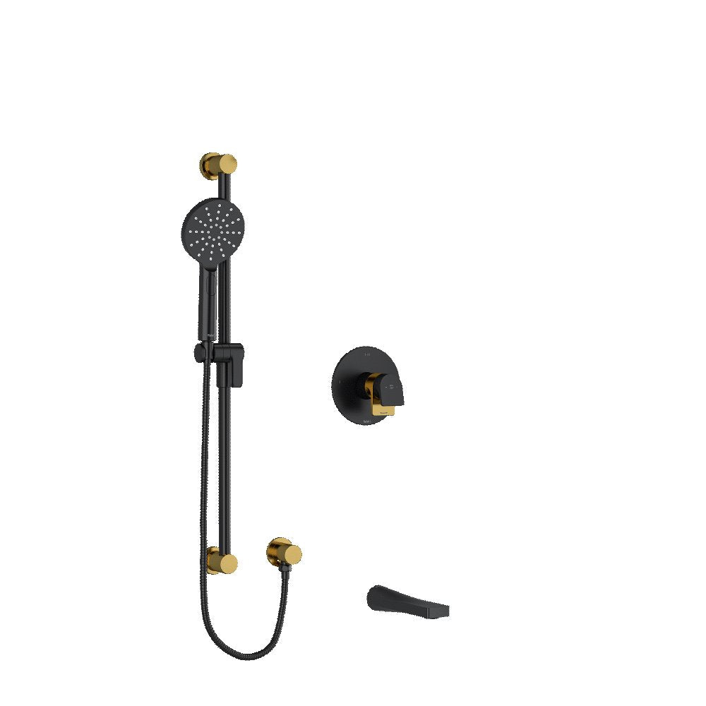 Riobel Ode 2-Way Shower System Trim with Spout and Hand Shower Rail  TKIT1244OD