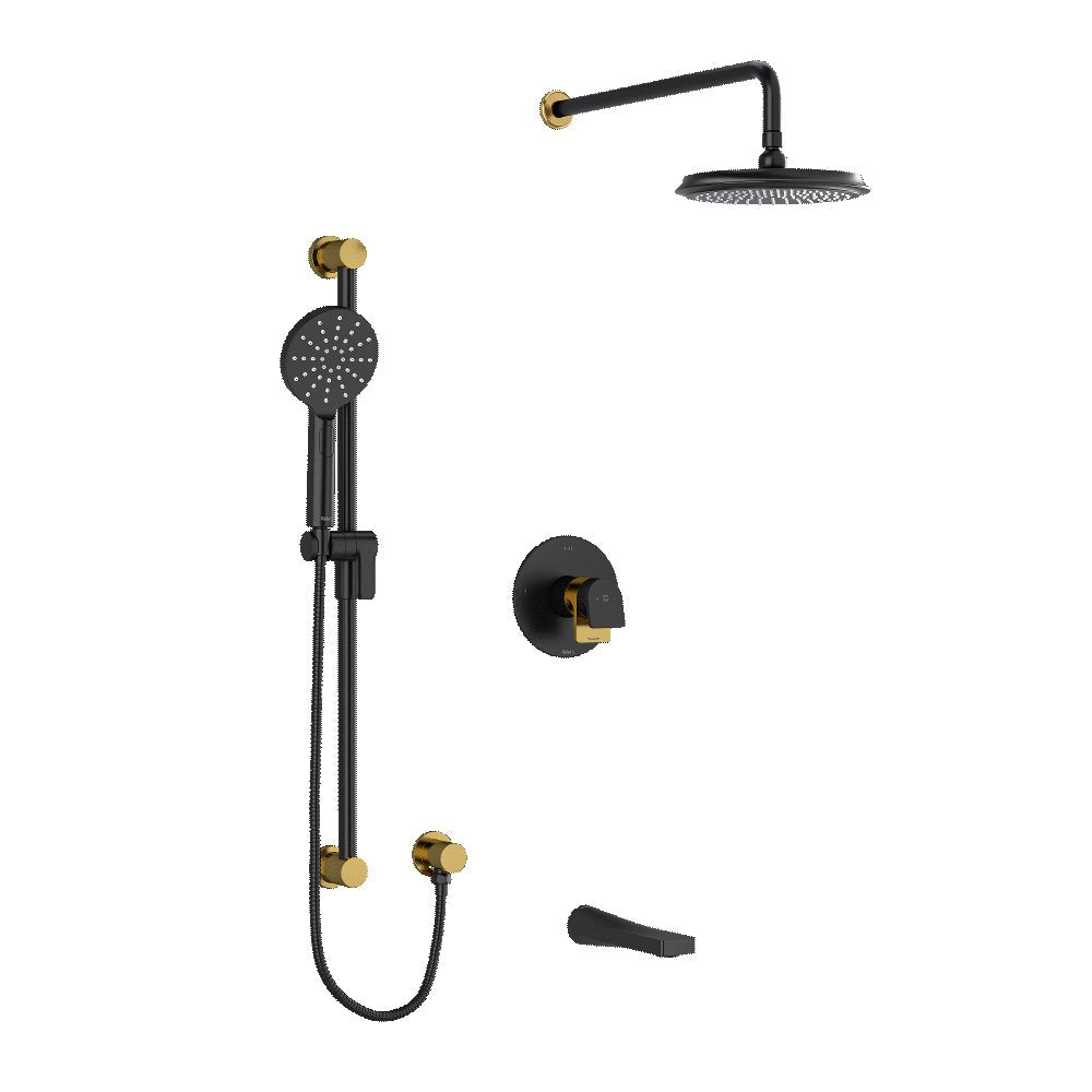 Riobel Ode 3-Way Shower System Trim with Hand Shower Rail, Shower Head and Spout TKIT1345OD