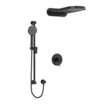 Riobel GS 3-Way Shower System with Hand Shower Rail and Rain and Cascade Shower Head KIT2745GS
