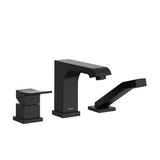 Riobel Zendo TZO10 3-piece deck-mount tub filler with hand shower trim (Without Rough-in)