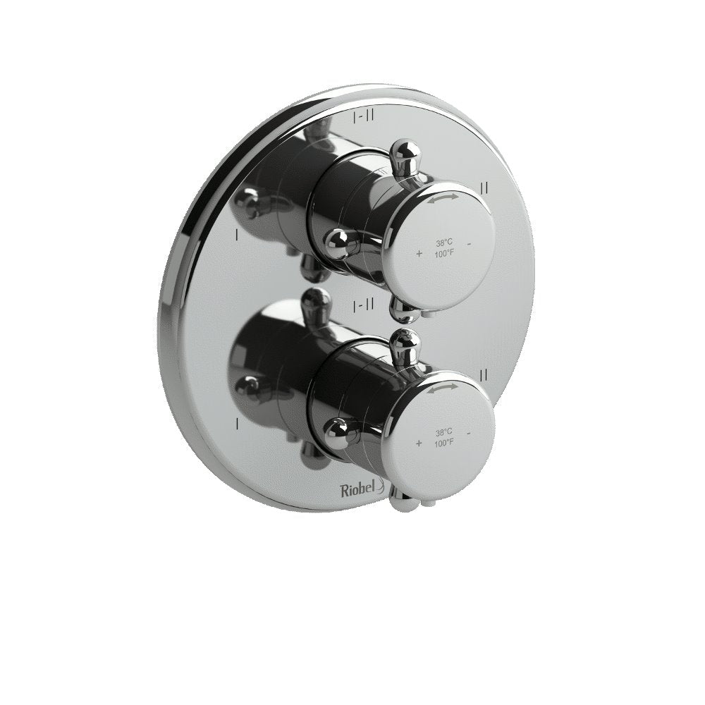Riobel Georgian TGN46 4-way Type TP thermostaticpressure balance coaxial valve trim (Without Rough-in)