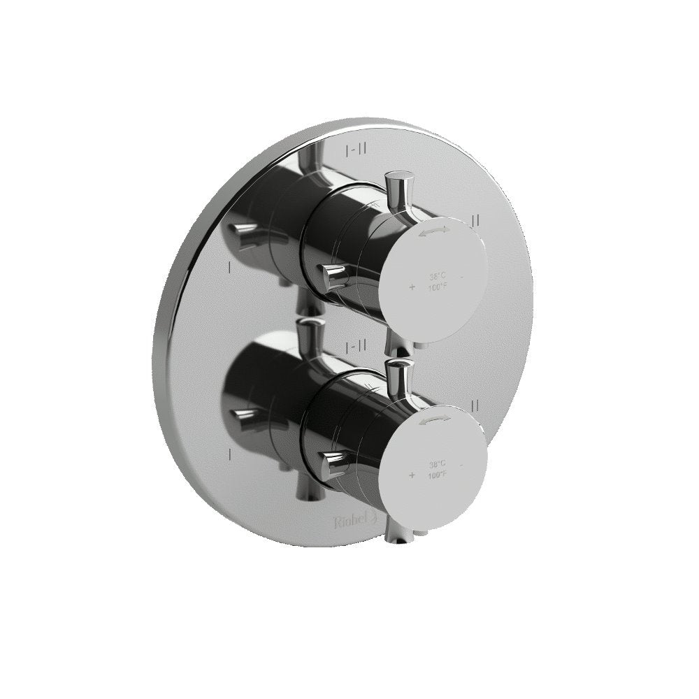 Riobel Edge TEDTM46 4-way Type TP thermostaticpressure balance coaxial valve trim (Without Rough-in)