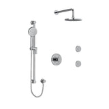 Riobel Edge KIT3545EDTM Type TP thermostaticpressure balance 0.5 coaxial 3-way system with hand shower rail shower head and spou - Cross handle