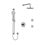Riobel Edge KIT3545EDTM Type TP thermostaticpressure balance 0.5 coaxial 3-way system with hand shower rail shower head and spou - standard