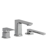 Riobel Equinox TEQ10 3-piece deck-mount tub filler with hand shower trim (Without Rough-in)