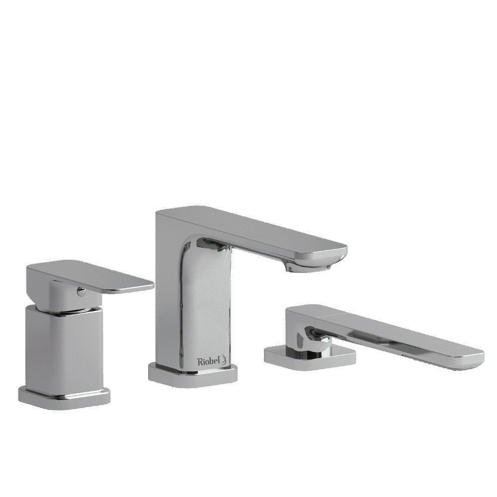 Riobel Equinox EQ16 3-piece Type P pressure balance deck-mount tub filler with hand shower