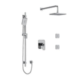 Riobel Equinox Type TP thermostaticpressure balance 0.5 coaxial 3-way system with hand shower rail shower head and spo
