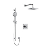 Riobel Pallace KIT323PATQ Type TP thermostaticpressure balance 0.5 coaxial 2-way system with hand shower and shower head - Cross Handle