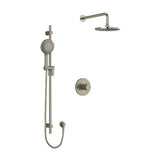 Riobel Pallace KIT323PATM Type TP thermostaticpressure balance 0.5 coaxial 2-way system with hand shower and shower head - Cross Handle