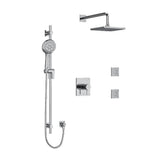 Riobel Pallace KIT3545PATQ Type TP thermostaticpressure balance 0.5 coaxial 3-way system with hand shower rail shower head and s - Standard