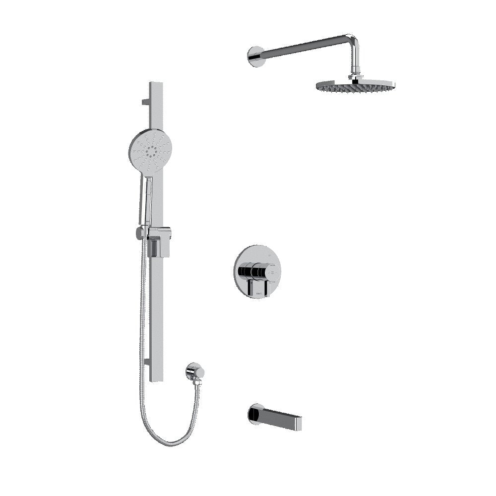 Riobel Paradox TKIT1345PXTM Type TP thermostaticpressure balance 0.5 coaxial 3-way system with hand shower rail shower head