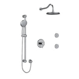Riobel KIT3545RT Type TP thermostaticpressure balance 0.5 coaxial 3-way system with hand shower rail shower head and spout - Standard