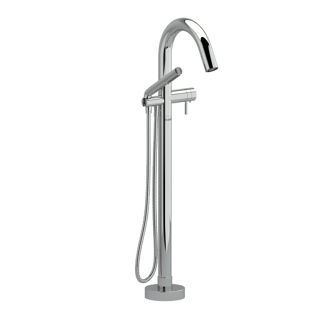 Riobel Riu TRU39 2-way Type T thermostatic coaxial floor-mount tub filler with hand shower (Without Rough-in)