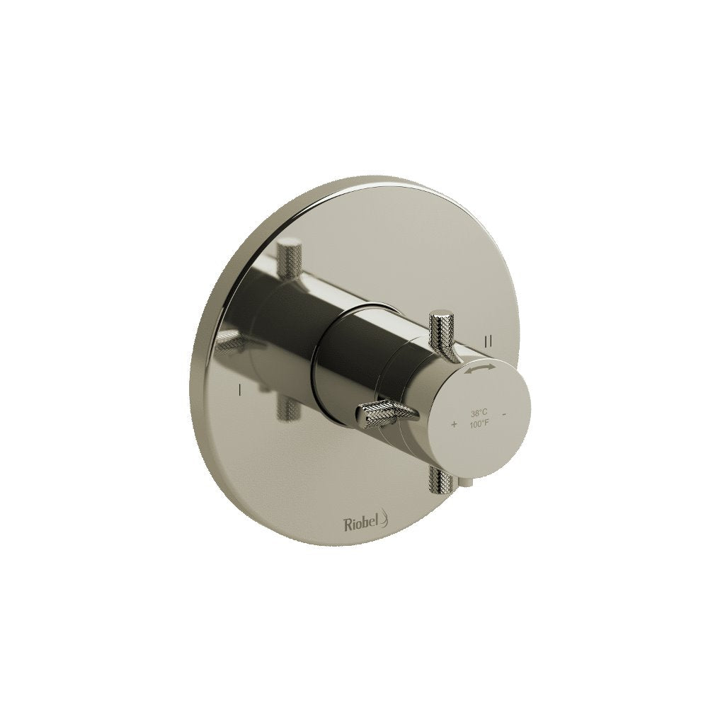 Riobel RIU Knurled TRUTM44+KN 2-way no share Type T/P coaxial valve trim (Without Rough-in)