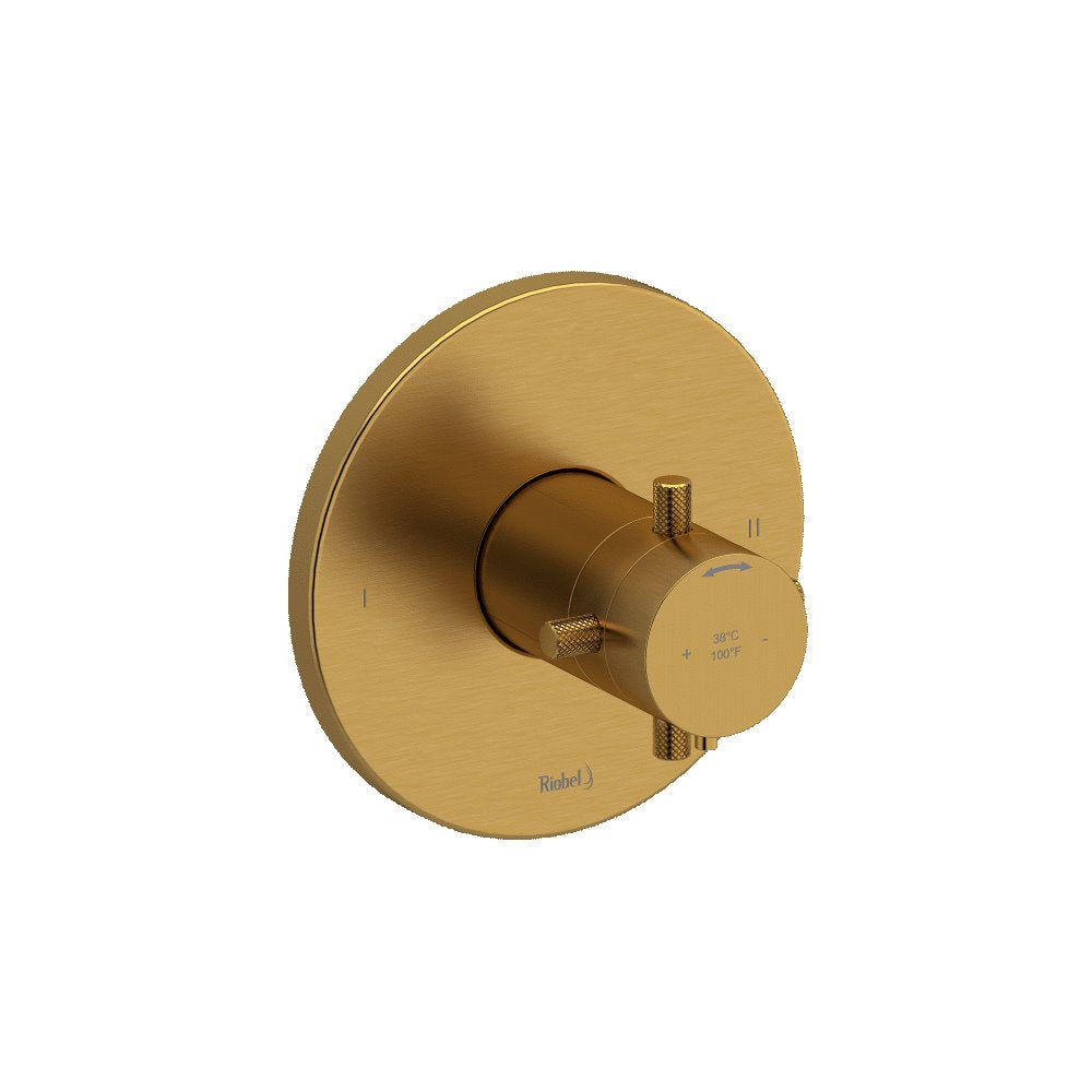Riobel RIU Knurled TRUTM44+KN 2-way no share Type T/P coaxial valve trim (Without Rough-in)