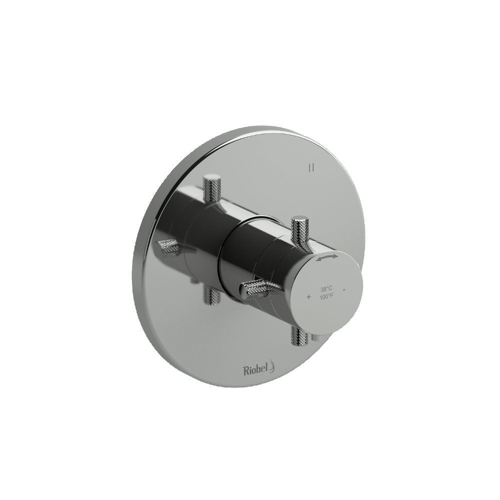 Riobel RIU Knurled RUTM47+KN 3-way no share Type T/P coaxial complete valve