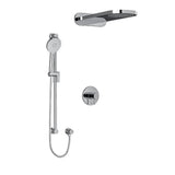 Riobel Riu KIT2745RUTM Type TP thermostaticpressure balance 0.5 coaxial 3-way system with hand shower rail and rain and cascade