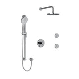 Riobel Riu KIT3545RUTM Type TP thermostaticpressure balance 0.5 coaxial 3-way system with hand shower rail shower head and spout - Standard
