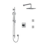 Riobel Salome KIT3545SA Type TP thermostaticpressure balance 0.5 coaxial 3-way system with hand shower rail shower head and spou