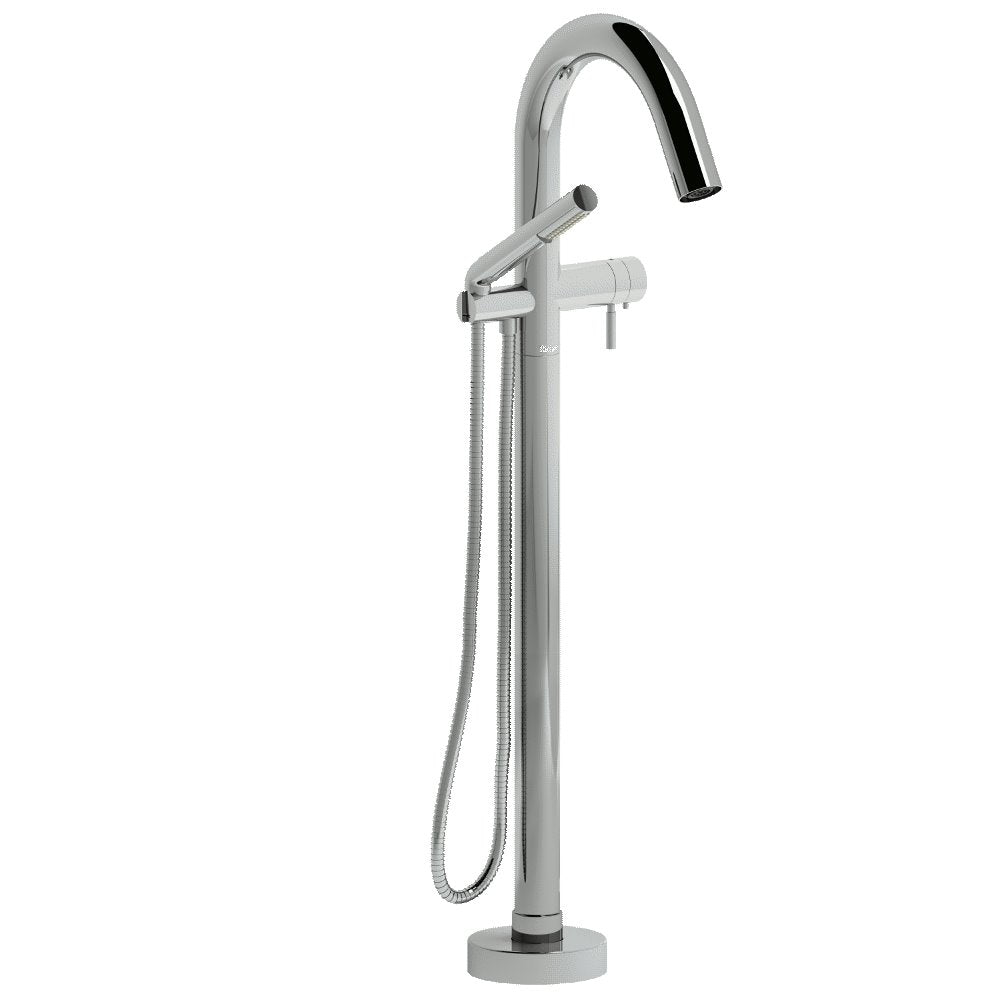 Riobel Sylla SY39 2-way Type T thermostatic coaxial floor-mount tub filler with hand shower
