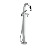 Riobel Sylla TSY39 2-way Type T thermostatic coaxial floor-mount tub filler with hand shower (Without Rough-in)