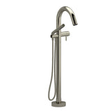 Riobel Sylla TSY39 2-way Type T thermostatic coaxial floor-mount tub filler with hand shower (Without Rough-in)