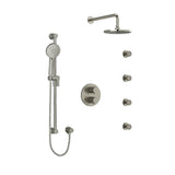 Riobel Sylla KIT446SYTM Type TP thermostaticpressure balance double coaxial system with hand shower rail 4 body jets and shower