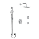 Riobel Venty KIT3545VY Type TP thermostaticpressure balance 0.5 coaxial 3-way system with hand shower rail shower head and spout