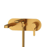 Riobel Nibi TNB21 Wall-Mount Type T/P Thermo/Pressure Balance Coaxial Tub Filler Trim With Handshower (Without Rough-in)