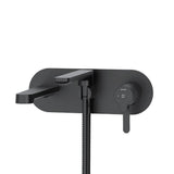 Riobel Nibi TNB21 Wall-Mount Type T/P Thermo/Pressure Balance Coaxial Tub Filler Trim With Handshower (Without Rough-in)