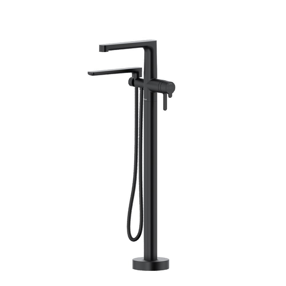 Riobel Nibi TNB39 2-Way Type T Thermostatic Coaxial Floor-Mount Tub Filler With Handshower Trim (Without Rough-in)