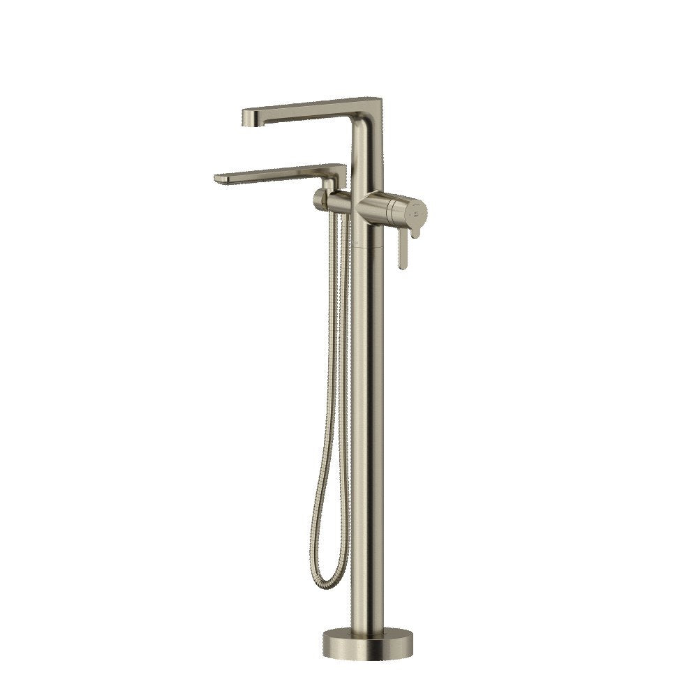 Riobel Nibi TNB39 2-Way Type T Thermostatic Coaxial Floor-Mount Tub Filler With Handshower Trim (Without Rough-in)