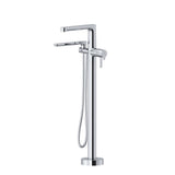Riobel Nibi TNB39 2-Way Type T Thermostatic Coaxial Floor-Mount Tub Filler With Handshower Trim (Without Rough-in)