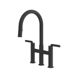 Riobel Authentica AU400 Bridge Pull-Down Kitchen Faucet with C-Spout