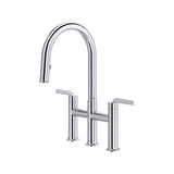 Riobel Authentica AU400 Bridge Pull-Down Kitchen Faucet with C-Spout