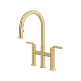 Riobel Authentica AU400 Bridge Pull-Down Kitchen Faucet with C-Spout