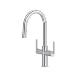 Riobel Authentica AU801 Two Handle Pull-Down Kitchen Faucet with C-Spout