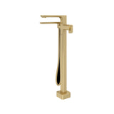 Riobel Equinox TEQ39 2-way Type T (thermostatic) coaxial floor-mount tub filler with hand shower trim (Without Rough-in)